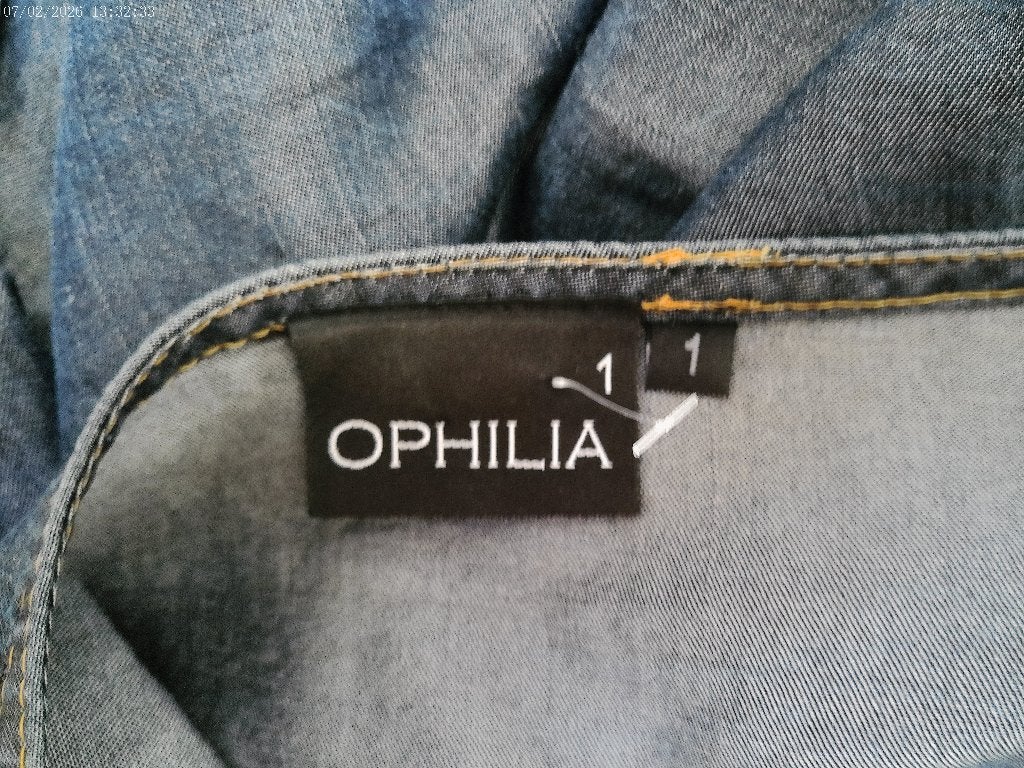 Ophilia mooi ruimvallend blousje mt 1 blauw, Blauw, Maat 42/44 (L), Ophalen of Verzenden, Zo goed als nieuw