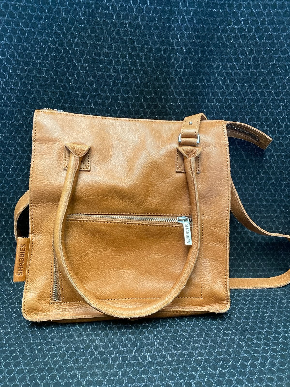 Shabbies Amsterdam Leren Handtas / Schoudertas, Bruin, Amsterdam, Ophalen of Verzenden, Zo goed als nieuw