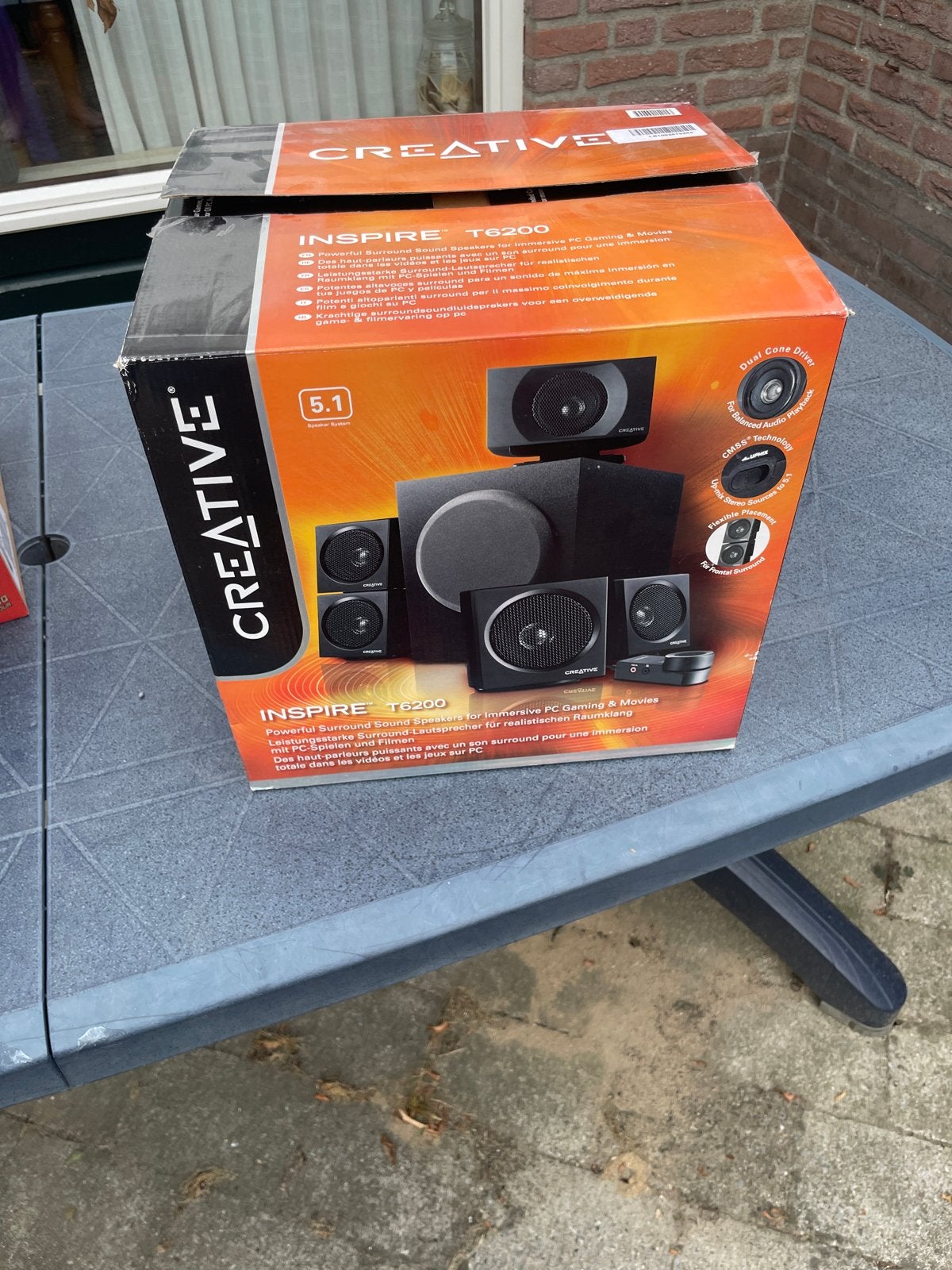 Creative Inspire T6200 5.1 Surround Sound Luidsprekers, Ophalen of Verzenden, Zo goed als nieuw, Audiokanaal 5.1