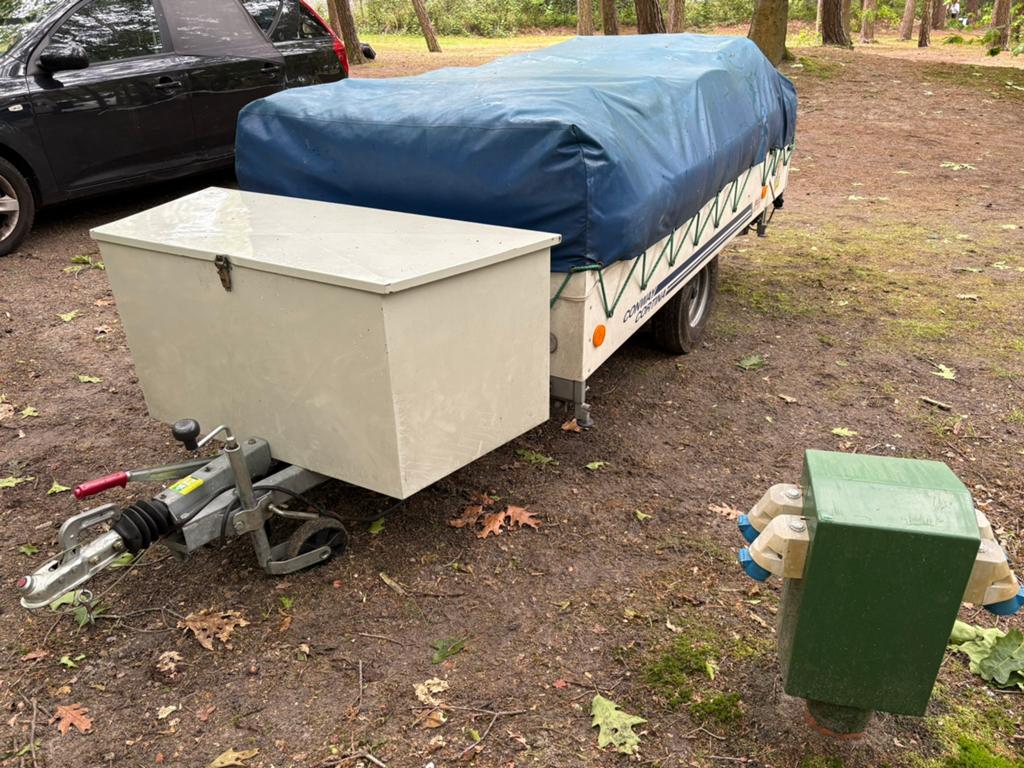 Vouwwagen, Caravans en Kamperen, Ophalen, Trigano, Beige, Aanwezig