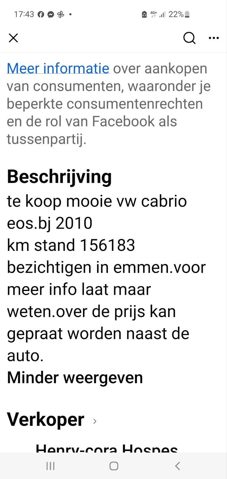 te koop cabrio, Eén persoon, Cadeaubon