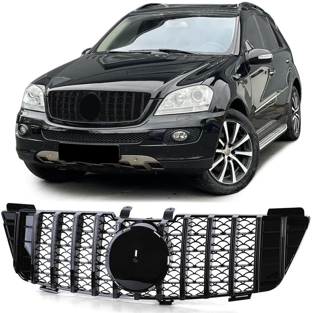 Grill Zwart Voor Mercedes ML W164 2005 t/m 2008 AMG GT Look, Auto diversen, Tuning en Styling, Verzenden