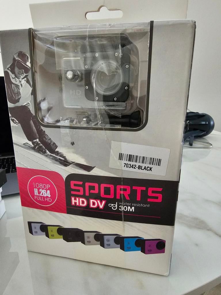 Sports HD DV 1080P Full HD Actie Camera Waterbestendig, Audio, Tv en Foto, Actiecamera's, Ophalen of Verzenden, Nieuw, Overige merken