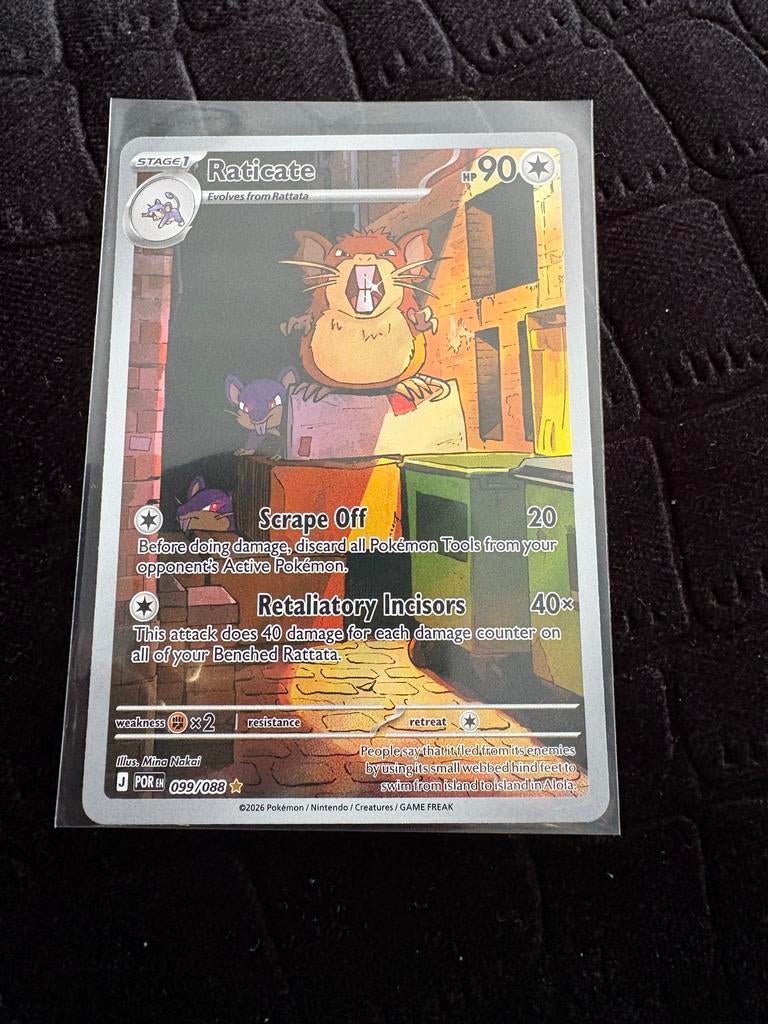 Raticate 099/088 - Pokemon kaart, Ophalen, Zo goed als nieuw, Losse kaart