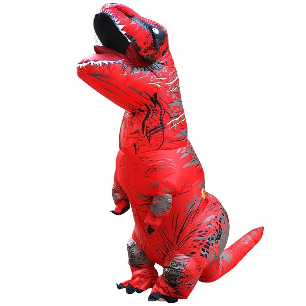 Opblaasbaar Rood T-Rex Kostuum voor Volwassenen, Ophalen of Verzenden
