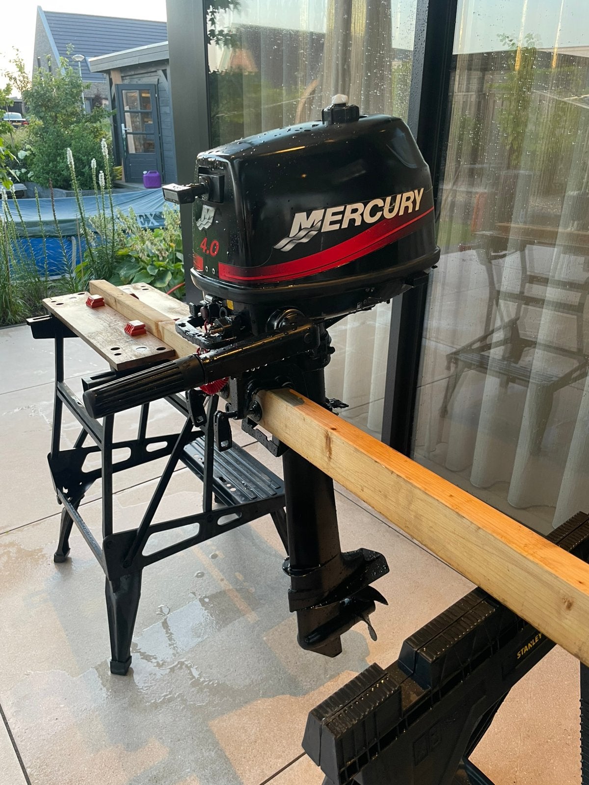 Mercury 5pk - 4 takt | Langstaart, Watersport en Boten, Buiten- en Binnenboordmotoren, Ophalen, Gebruikt, 5 tot 10 pk, Viertaktmotor