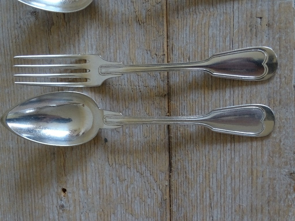Bestek (antiek), Christofle CHINON, verzilverd, gaaf, Ophalen of Verzenden