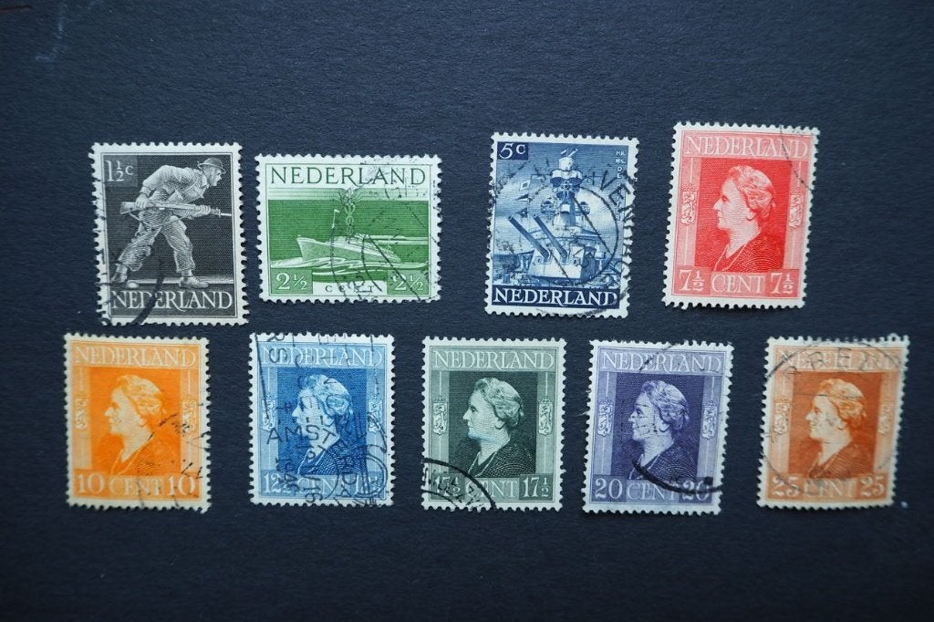 NVPH Bevrijding 428-429, 431-434, 436, 437, 439 - mooi gest., Ophalen of Verzenden, Na 1940, Gestempeld