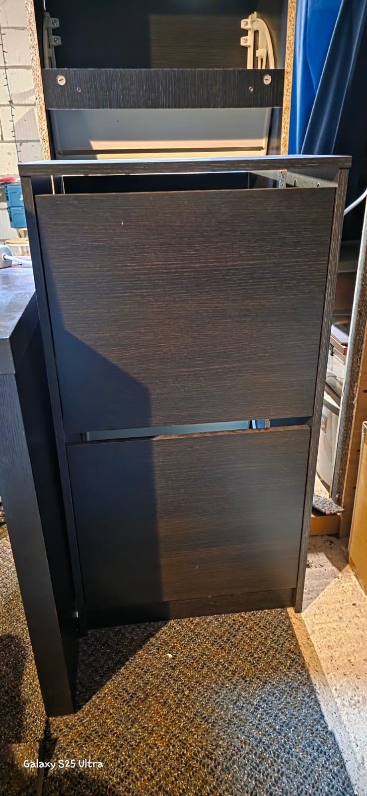IKEA BISSA Schoenenkast met 2 vakken, bruin, Huis en Inrichting, Ophalen, Gebruikt, Modern