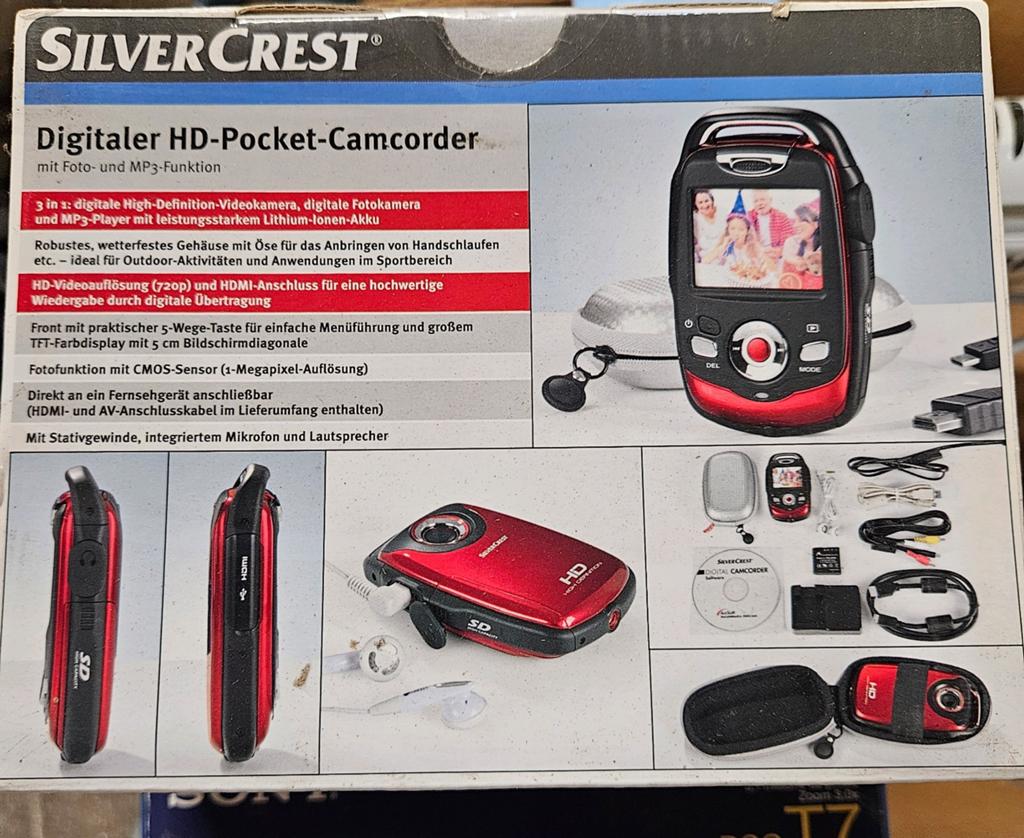 SilverCrest Digitale HD Pocket Camcorder 3-in-1, Overige merken, Full HD, Overige soorten, Zo goed als nieuw