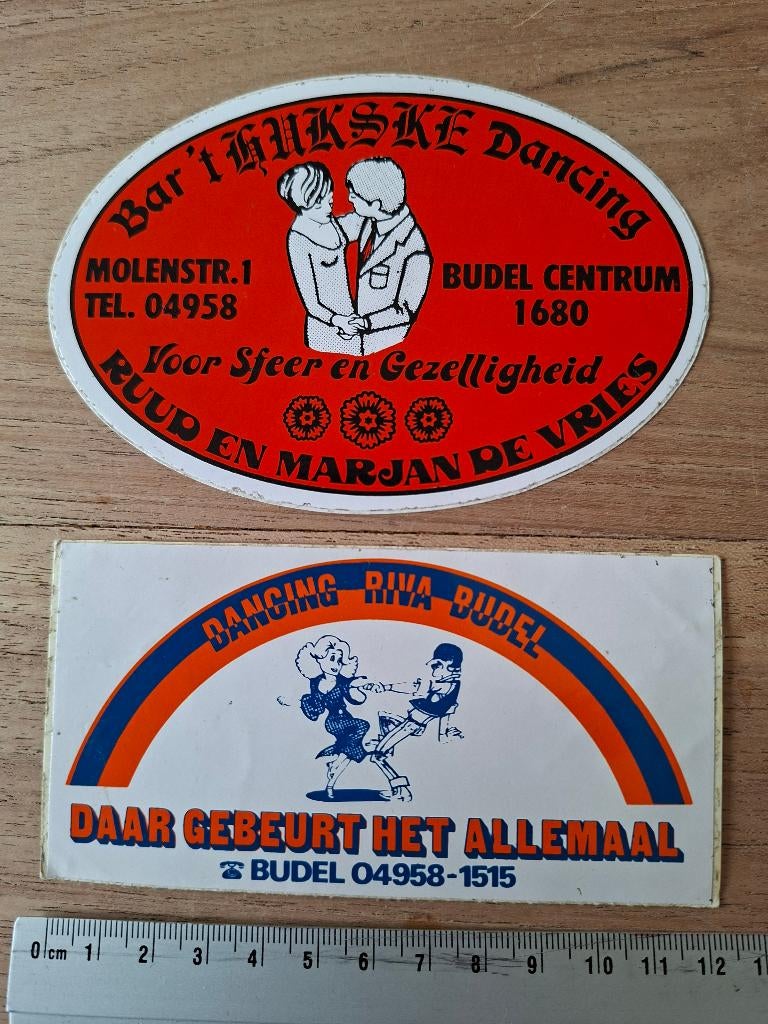 Stickers Budel dancing, Verzamelen, Stickers, Ophalen of Verzenden, Zo goed als nieuw, Bedrijf of Vereniging