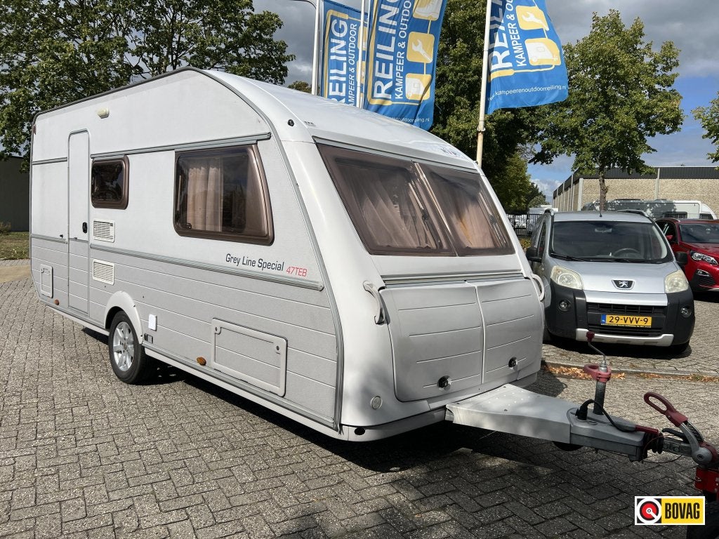 Kip Grey Line Special 47 TEB Bank Airco Voortent, Kip, Bedrijf, Treinzit, Schokbreker
