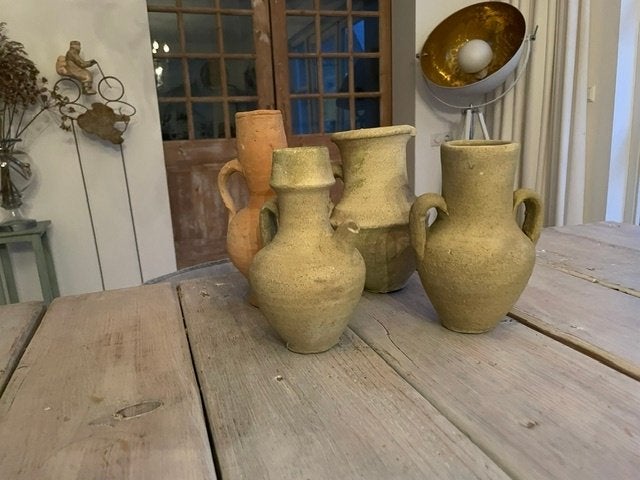 4 x kleine karaf / kruik aardewerk / terracotta Verschillend, Ophalen