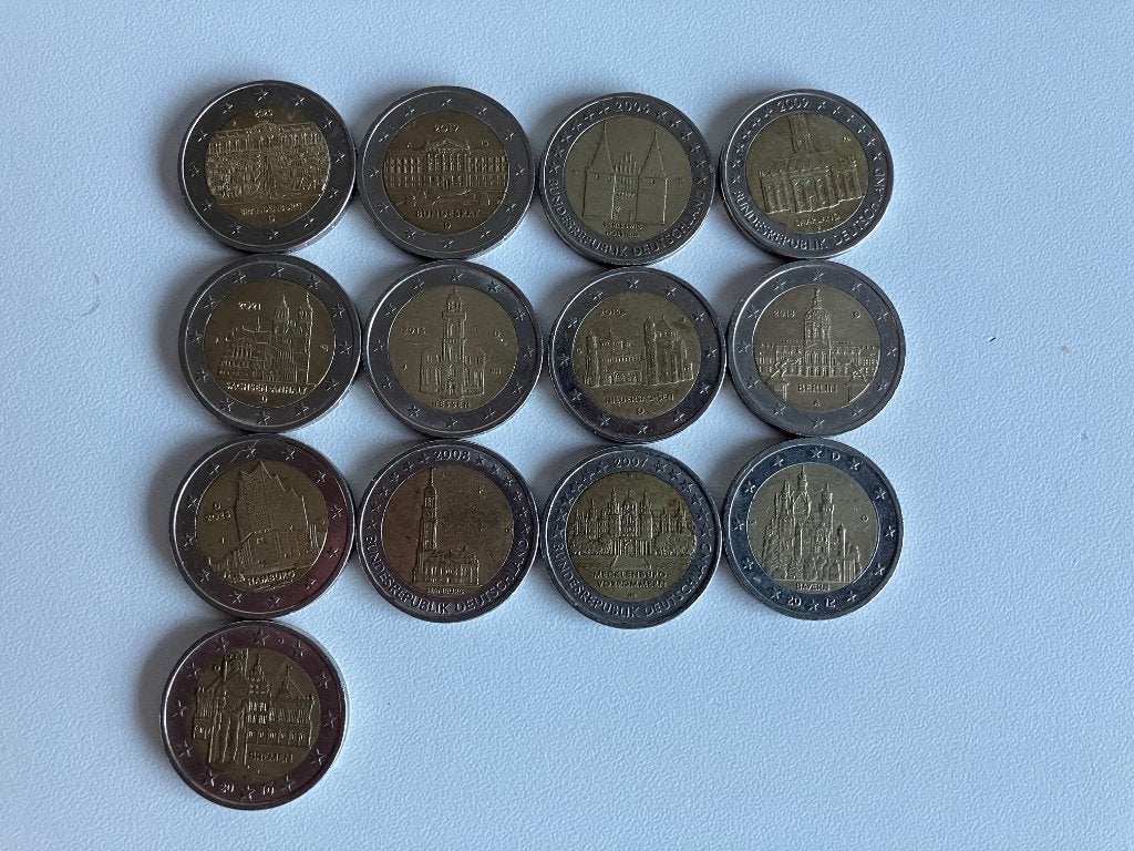 Duitse euromunten, Ophalen of Verzenden, Duitsland, 2 euro, Setje