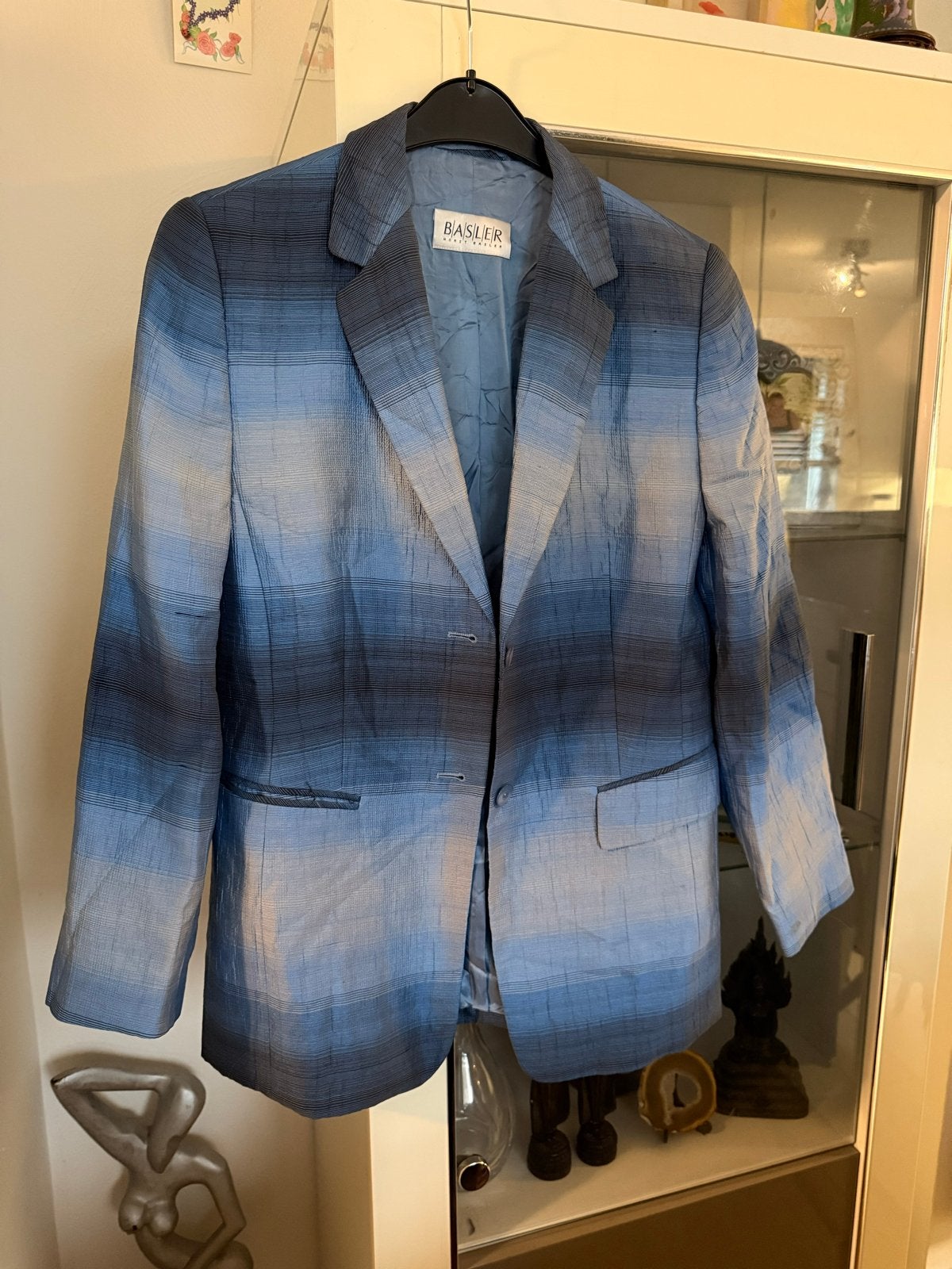 Basler Zijden Jasje - Blauw Ombre Maat 38, Kleding | Dames, Maat 38/40 (M), Blauw, Ophalen of Verzenden, Zo goed als nieuw