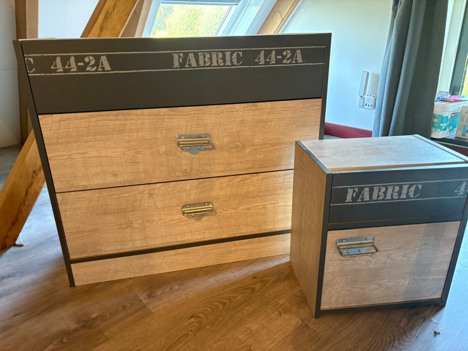 Kastje 3 laden + nachtkastje, Huis en Inrichting, Ophalen, Gebruikt, 50 tot 100 cm, Minder dan 100 cm