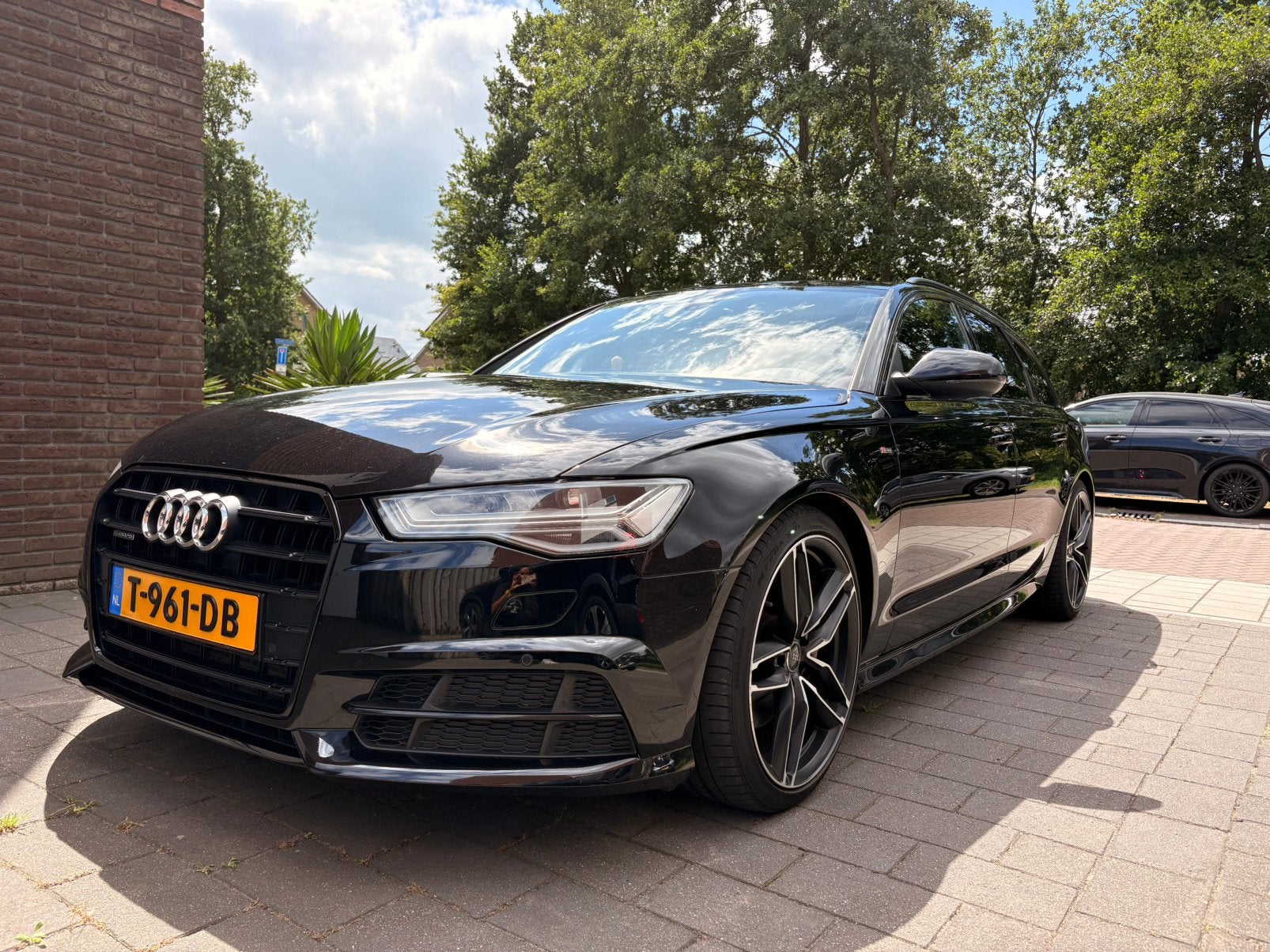 Audi A6 Avant 2.0 TFSI quattro Sline Automaat Luxe Sportief, Auto's, Audi, Automaat, Zwart, Leder en Stof, Zwart