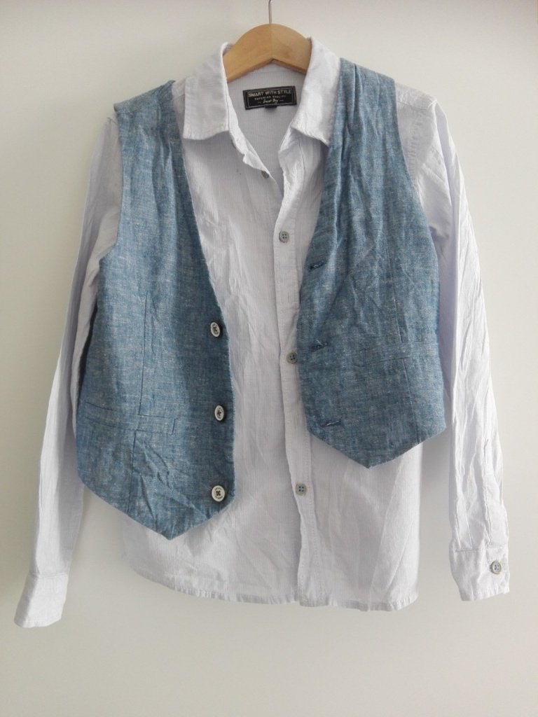 2 delig setje voor jongen ( 128 ), Ophalen of Verzenden, Zo goed als nieuw, Jongen, Overhemd of Blouse