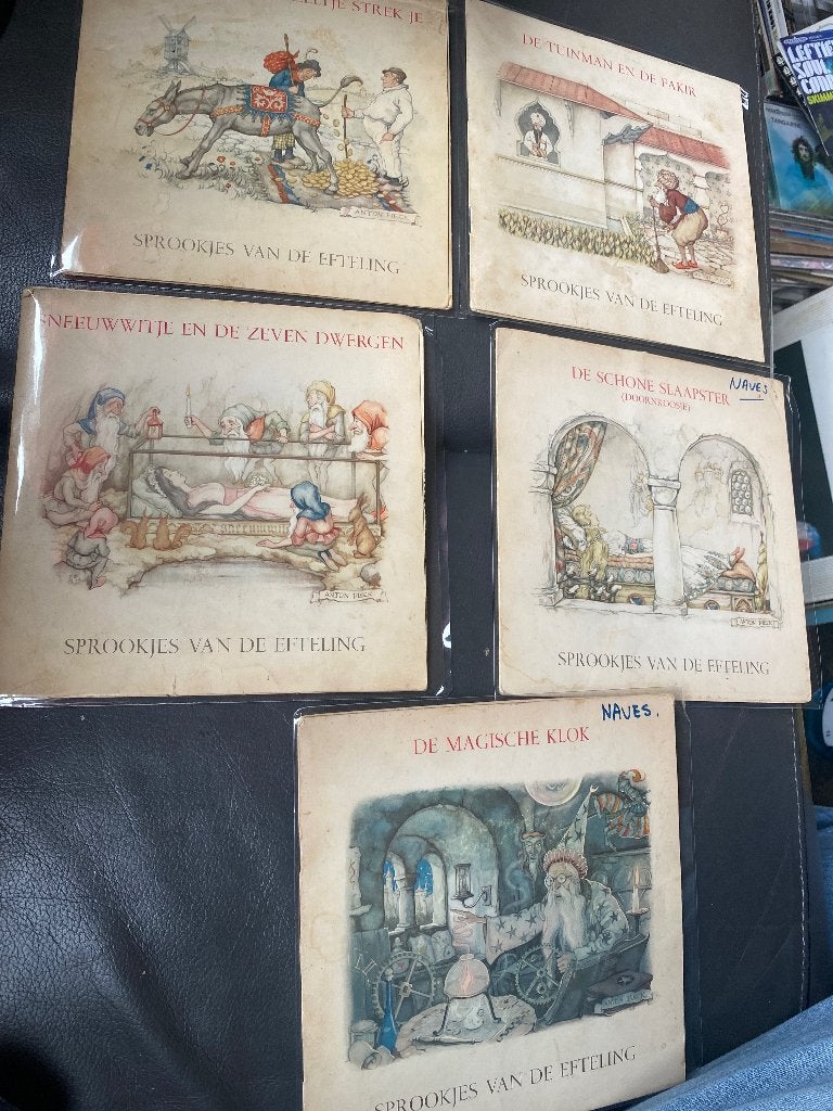 Sprookjes van de Efteling - Anton Pieck (5 stuks), Verzamelen, Ophalen of Verzenden, Gebruikt, Overige typen
