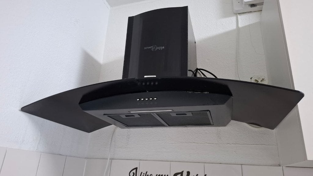 Wandafzuigkap 90 cm Zwart | Zo goed als nieuw | 756 m³/u, Ophalen of Verzenden, Zo goed als nieuw, Vrijstaand, Minder dan 200 m³ per uur