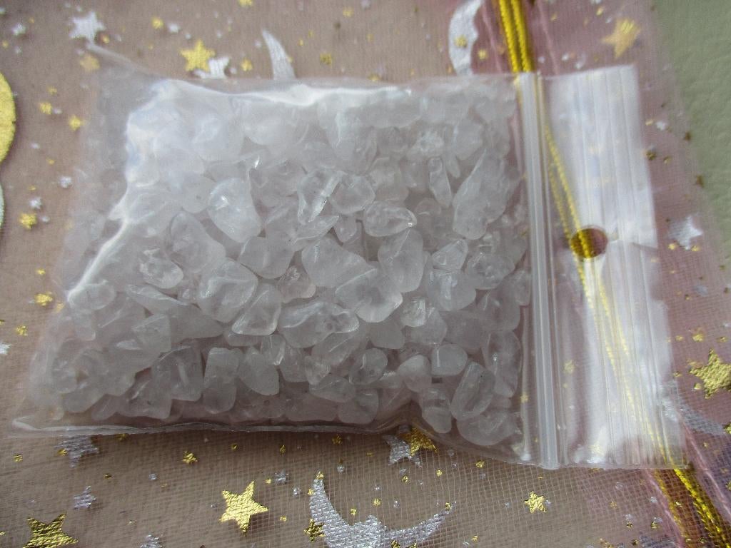 5017/ partij rozen quartz chips kralen, Ophalen of Verzenden, Nieuw, Kraal