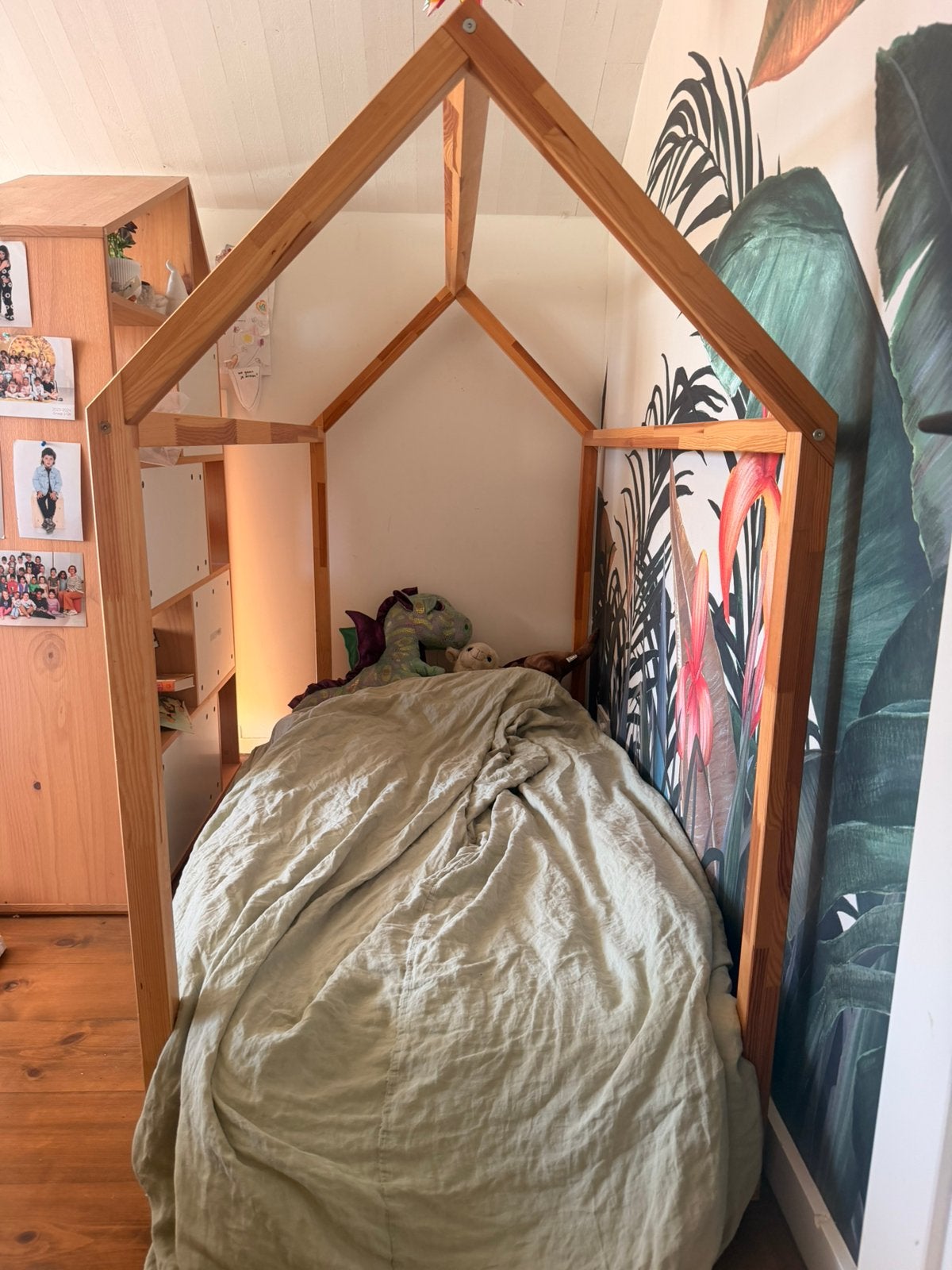 Houten huisjesbed kinderbed 80  160 cm, Kinderen en Baby's, Ophalen, Zo goed als nieuw, Overige typen