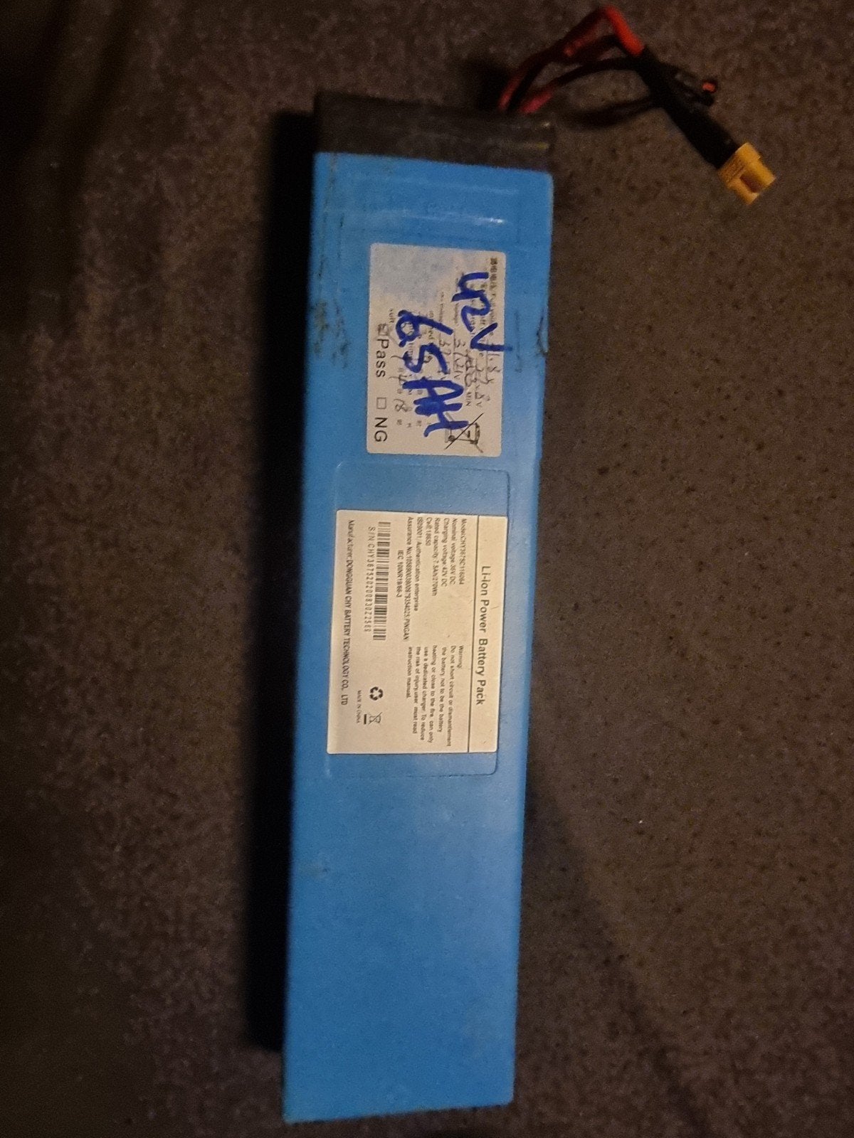 Gereviseerde 42V 6.5AH step accu, Ophalen of Verzenden, Gebruikt