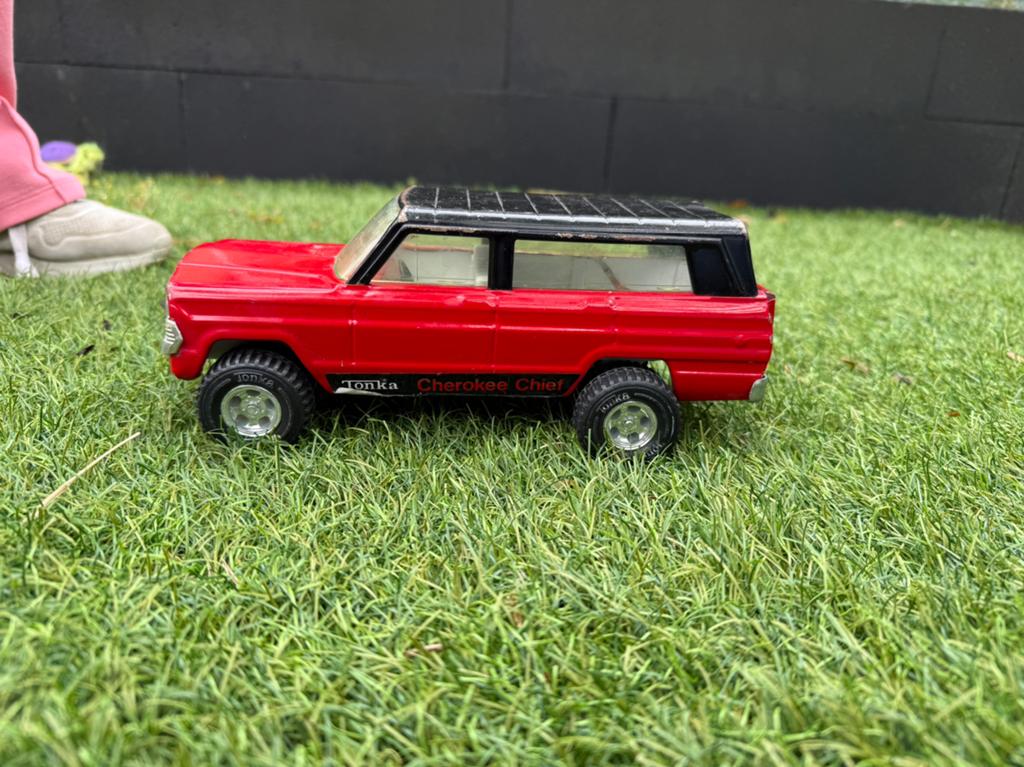 Tonka Auto - Vintage Jeep Cherokee Chief Speelgoedauto, Overige merken, Gebruikt, Auto, Groter dan 1:32