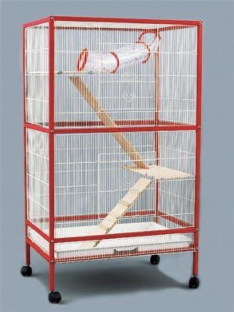 Prachtige knaagdierenkooi metallic grijs, Dieren en Toebehoren, Nieuw, Ophalen of Verzenden, Loopwiel of Rad, Info@birdtrade.nl