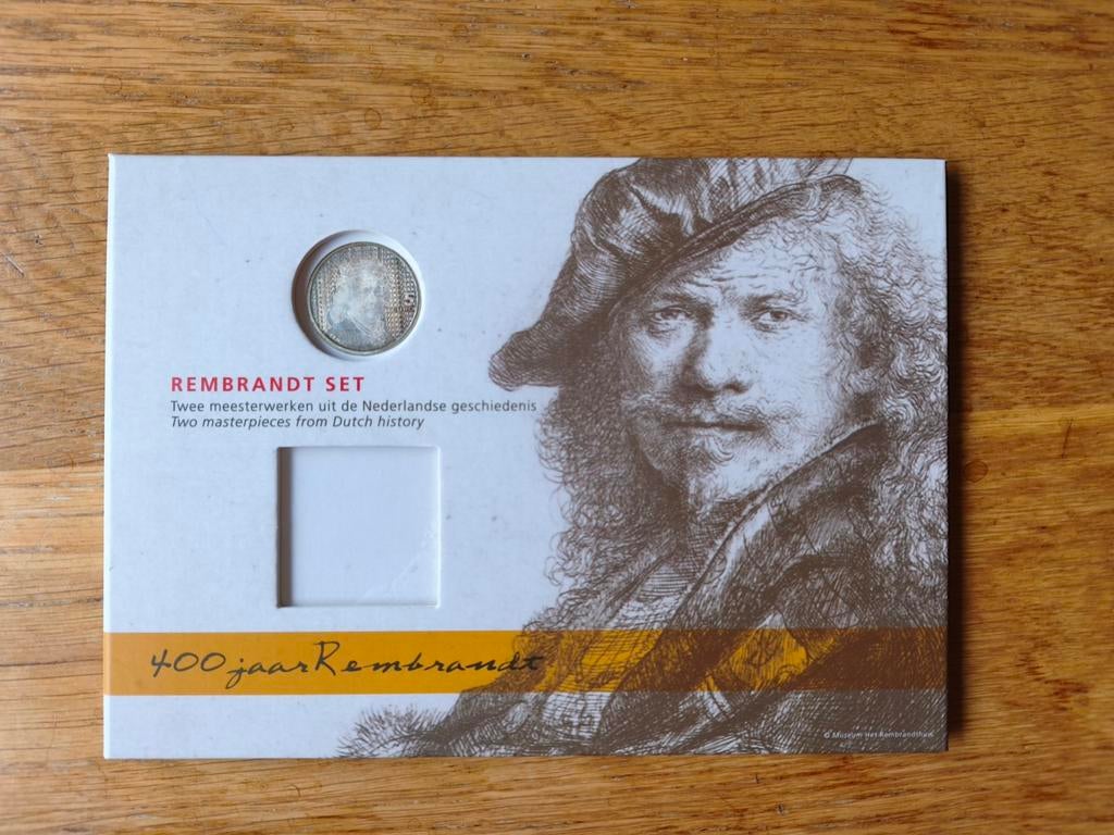 400 jaar Rembrandt munt, Ophalen of Verzenden, Overige landen, 5 euro, Zilver