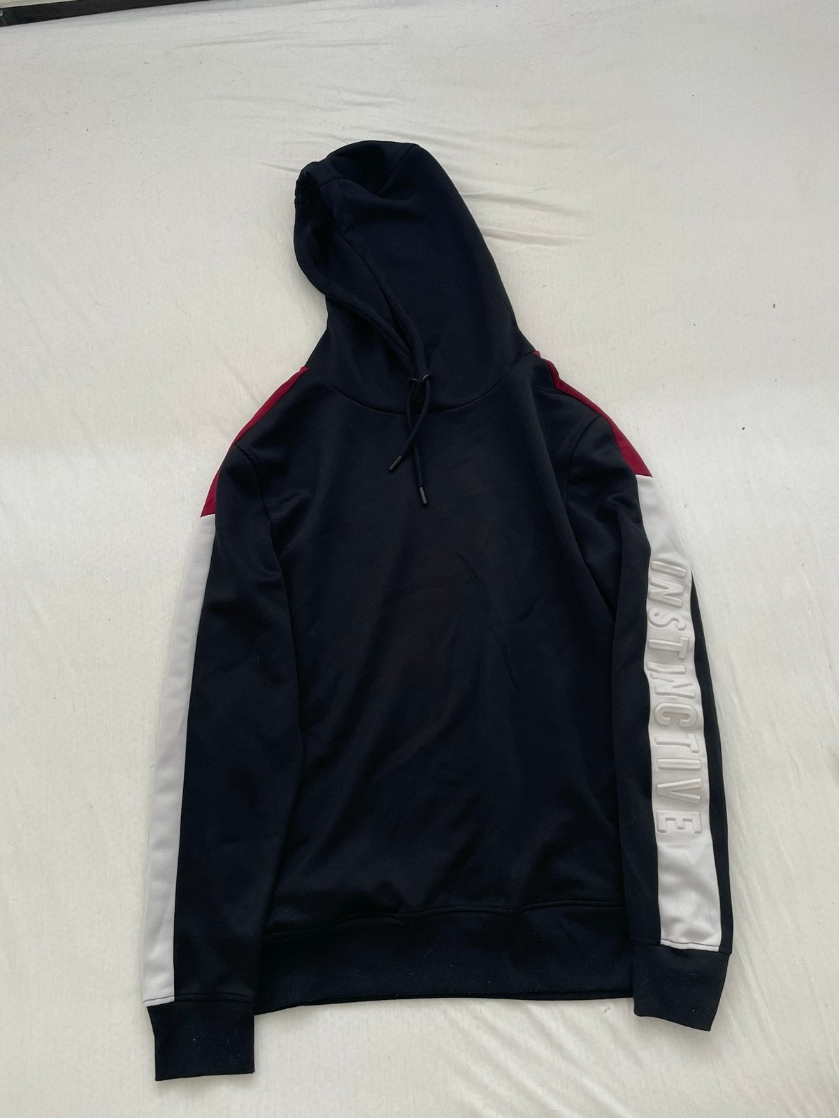 Brave Soul London hoodie zwart met wit en rood detail Maat S, Ophalen of Verzenden, Zo goed als nieuw, Maat 48/50 (M), Zwart