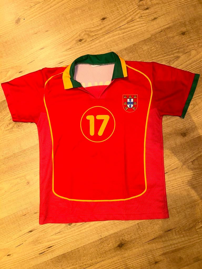 Kinder voetbalshirt Portugal Ronaldo #17 - Maat M, Kinderen en Baby's, Ophalen of Verzenden, Gebruikt, Jongen of Meisje