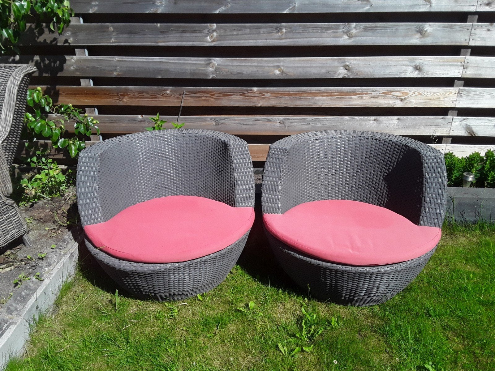 2 lounge stoelen, Tuin en Terras, Ophalen, Gebruikt, Wicker