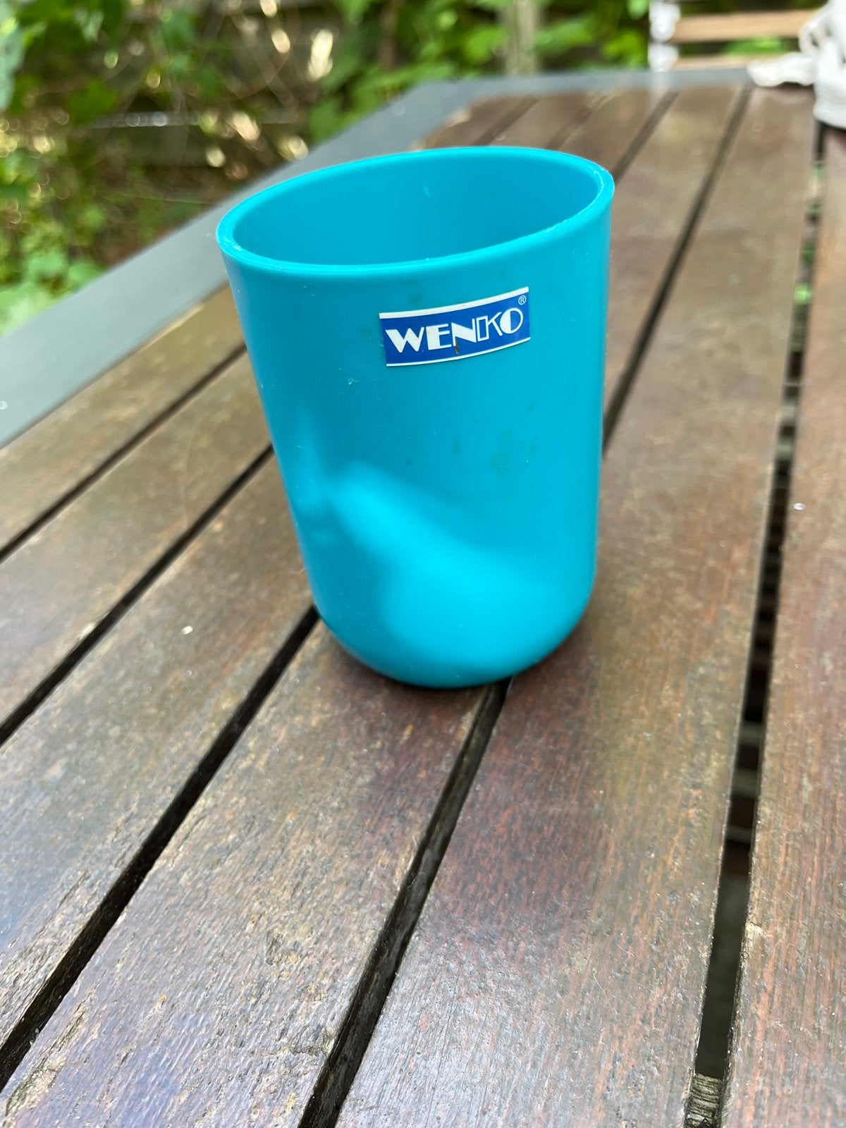 Wenko Tandenborstel Beker - Turquoise, Gebruikt, Overige kleuren, Overige merken, Overige typen