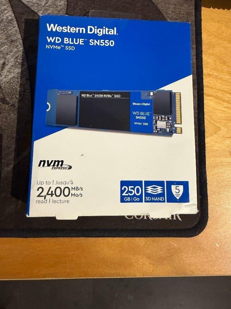 WD Blue SN550 – 250GB – M.2 NVMe – Nieuw, Intern, Nieuw, Ophalen of Verzenden, Desktop
