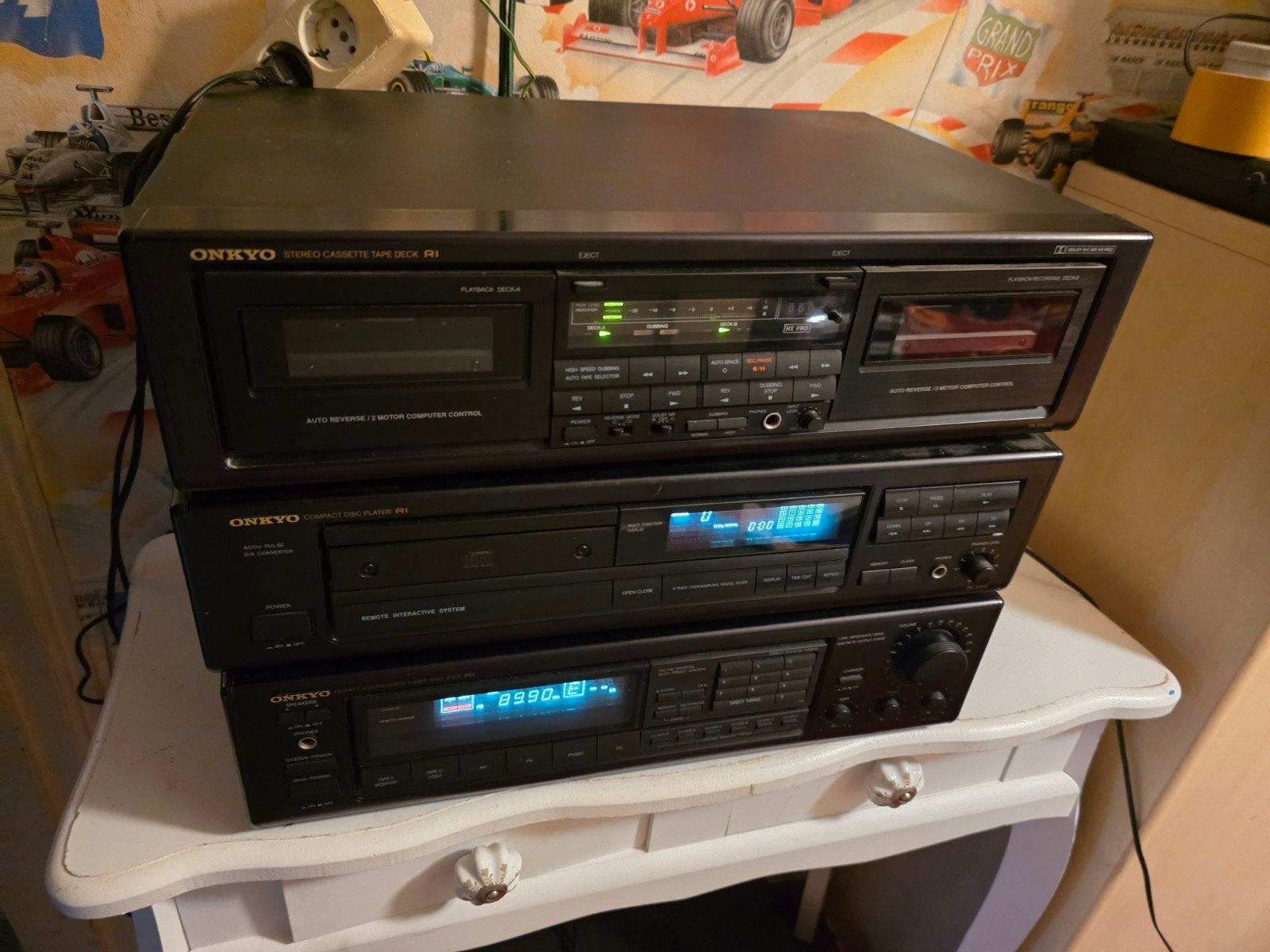 Te koop een goedwerkende onkyo losse componenten radio, Ophalen, Gebruikt, Radio, Met cd-speler