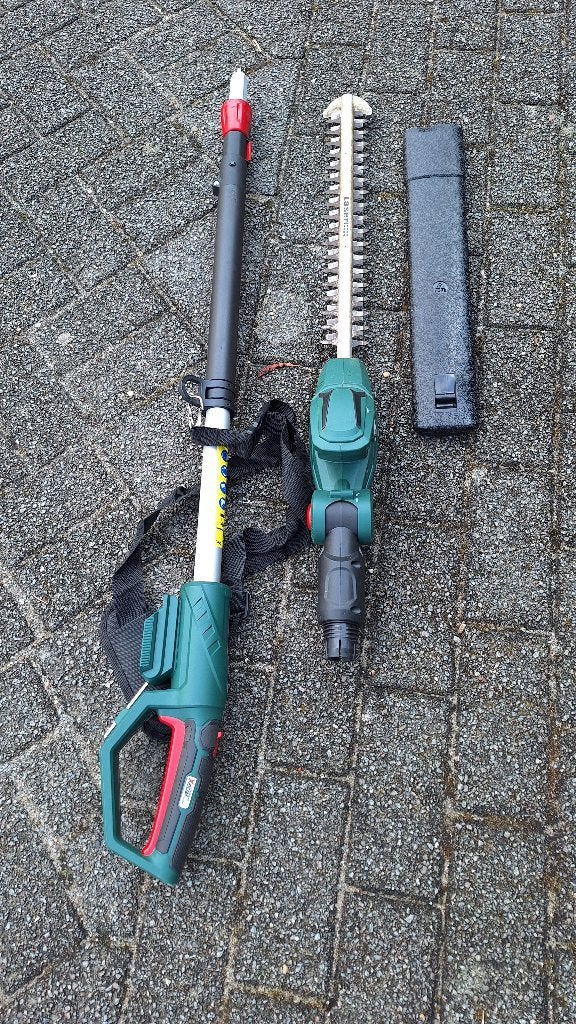Accu-heggenschaar met verlengstuk (Parkside), Ophalen of Verzenden, Gebruikt, Elektrisch, Parkside
