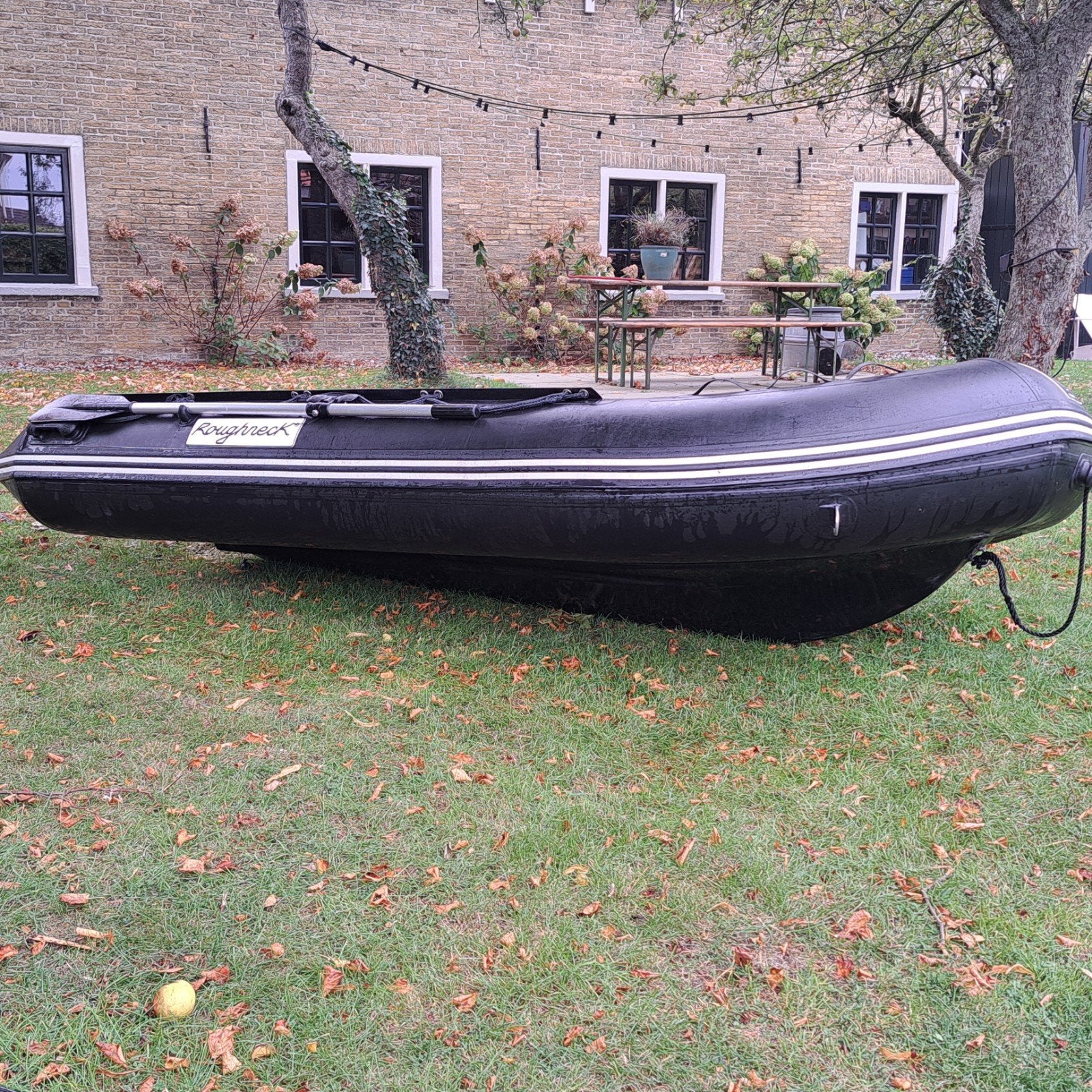 Roughneck RIB 330 rubberboot, Gebruikt, Peddels, Ophalen of Verzenden, Polyester/glasvezel
