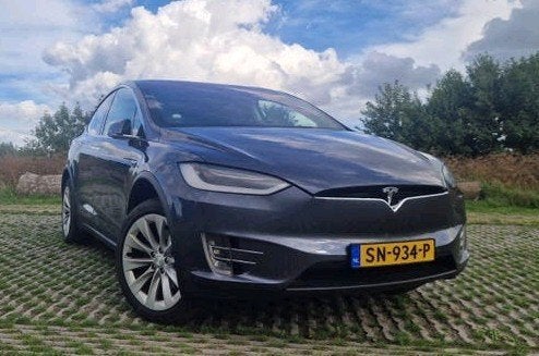 Tesla Model X 100 D uit 2018 met HW 2.5, trekhaak & 7 zitter, Auto's, Automaat, Model X, Zwart, 2433 kg