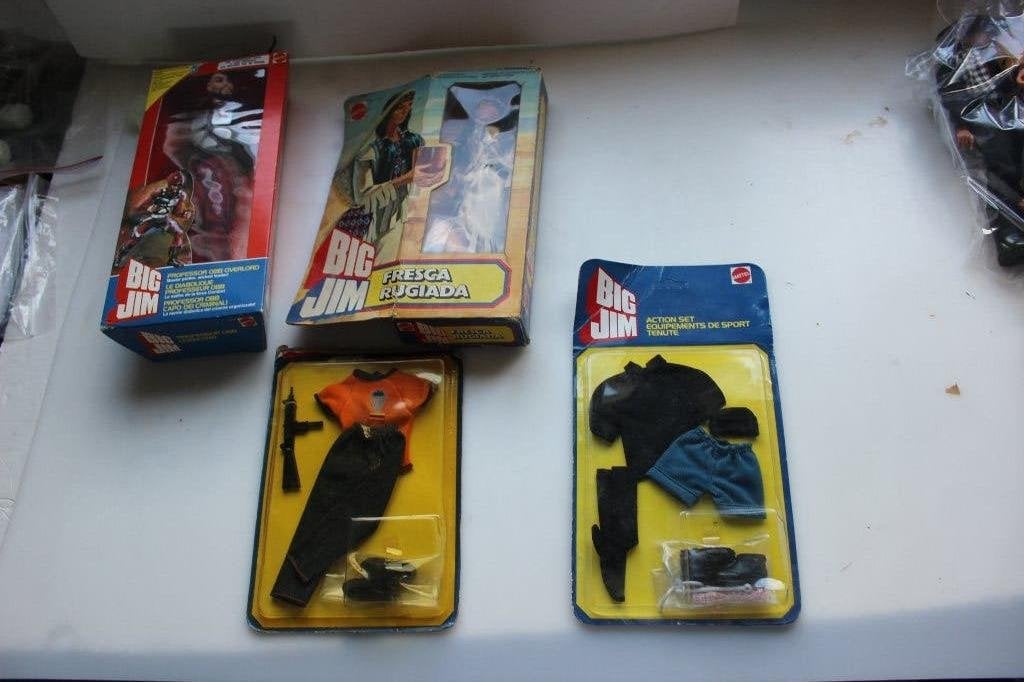 Big Jim Mattel vintage figuren in doos, Ophalen, Nieuw, Pop