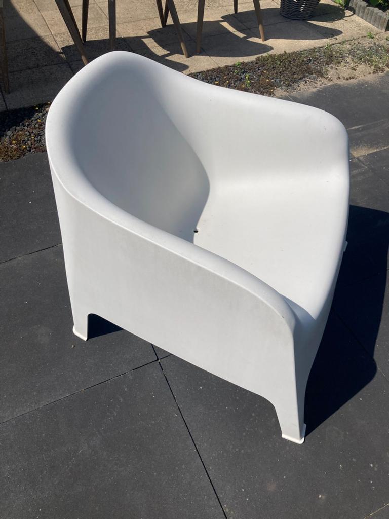 Skarpo fauteuil wit IKEA, Tuin en Terras, Ophalen, Zo goed als nieuw