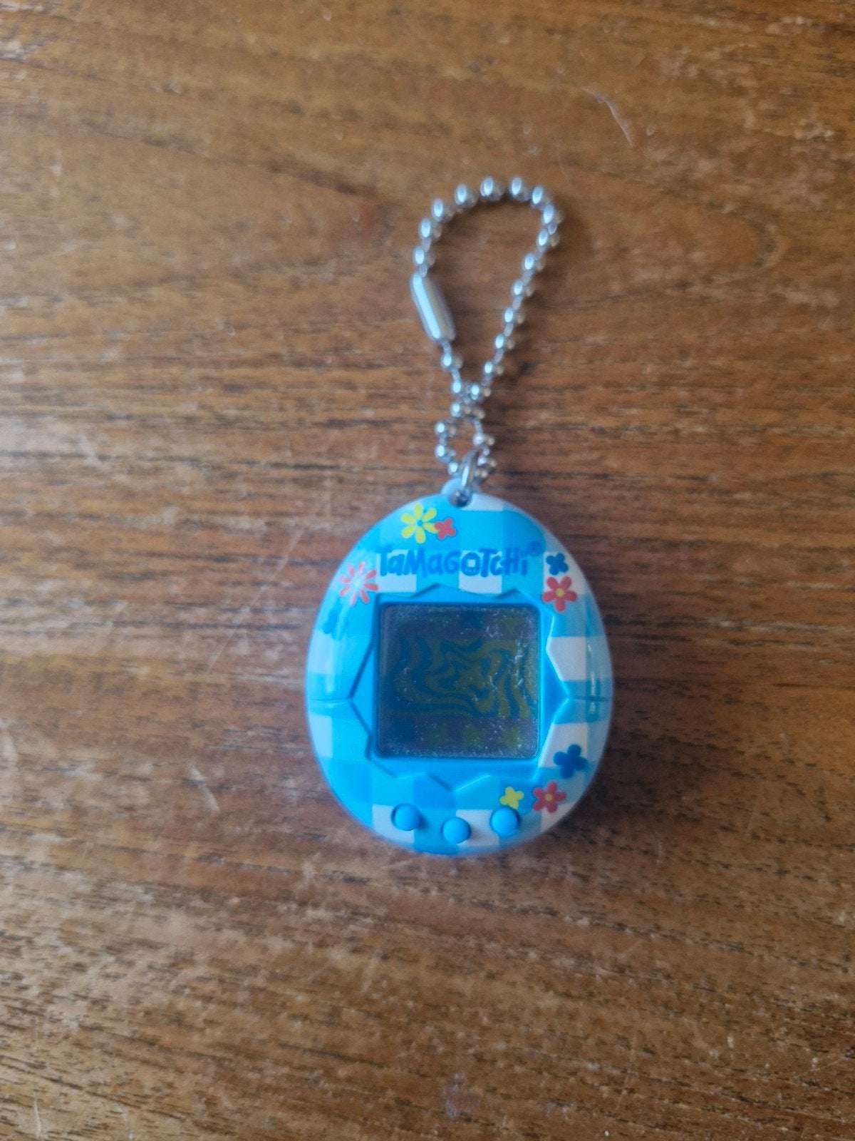 Tamagotchi virtueel huisdier - Blauw geruit, Ophalen of Verzenden, Gebruikt