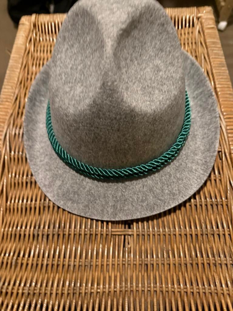 Grijze Tiroler Hoed, nieuw, Kleding | Heren, Hoeden en Petten, Ophalen of Verzenden, Nieuw, One size fits all, Hoed