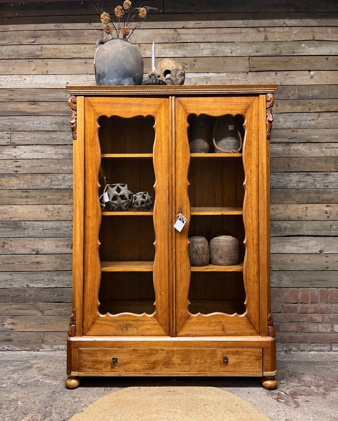 Antieke Biedermeier servieskast | buffetkast | demontabel, Ophalen, 25 tot 50 cm, 150 tot 200 cm