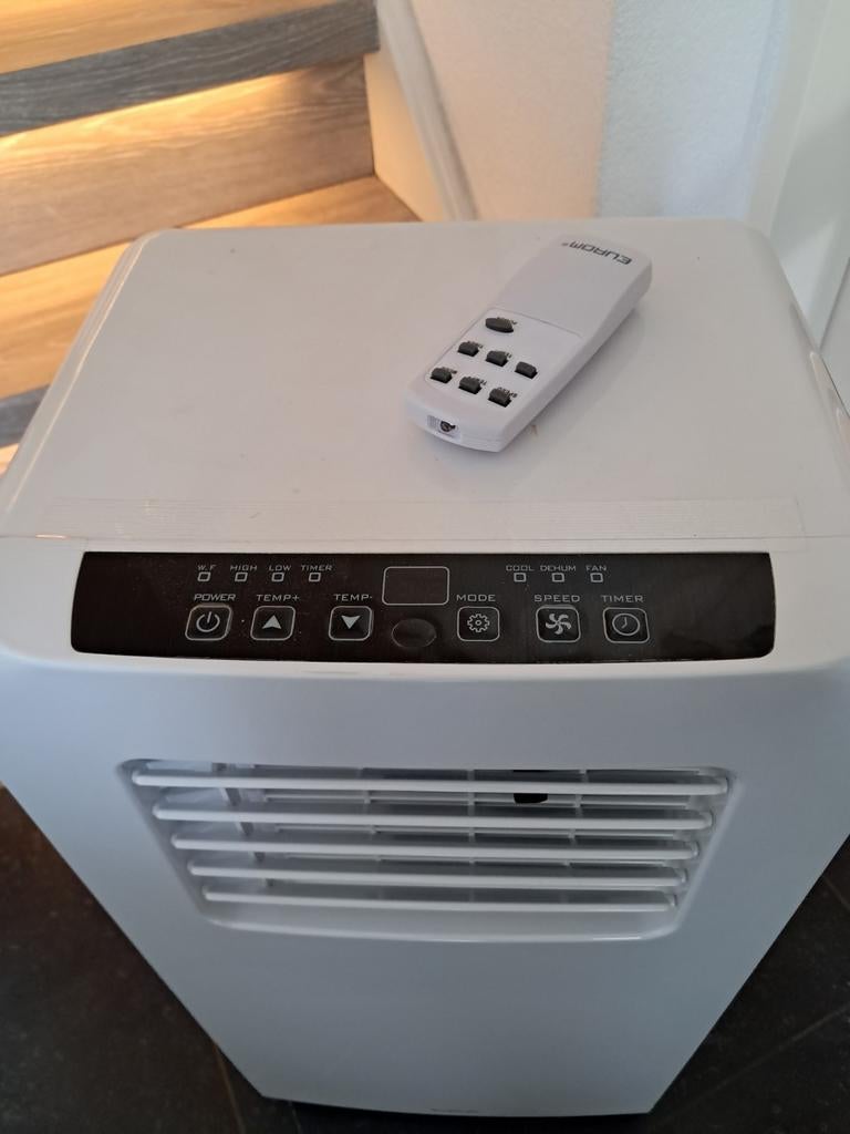 Mobiele airco Eurom PAC 9.2 met slang, 2x gebruikt, Witgoed en Apparatuur, Airco's, Ophalen, Minder dan 60 m³, 3 snelheden of meer