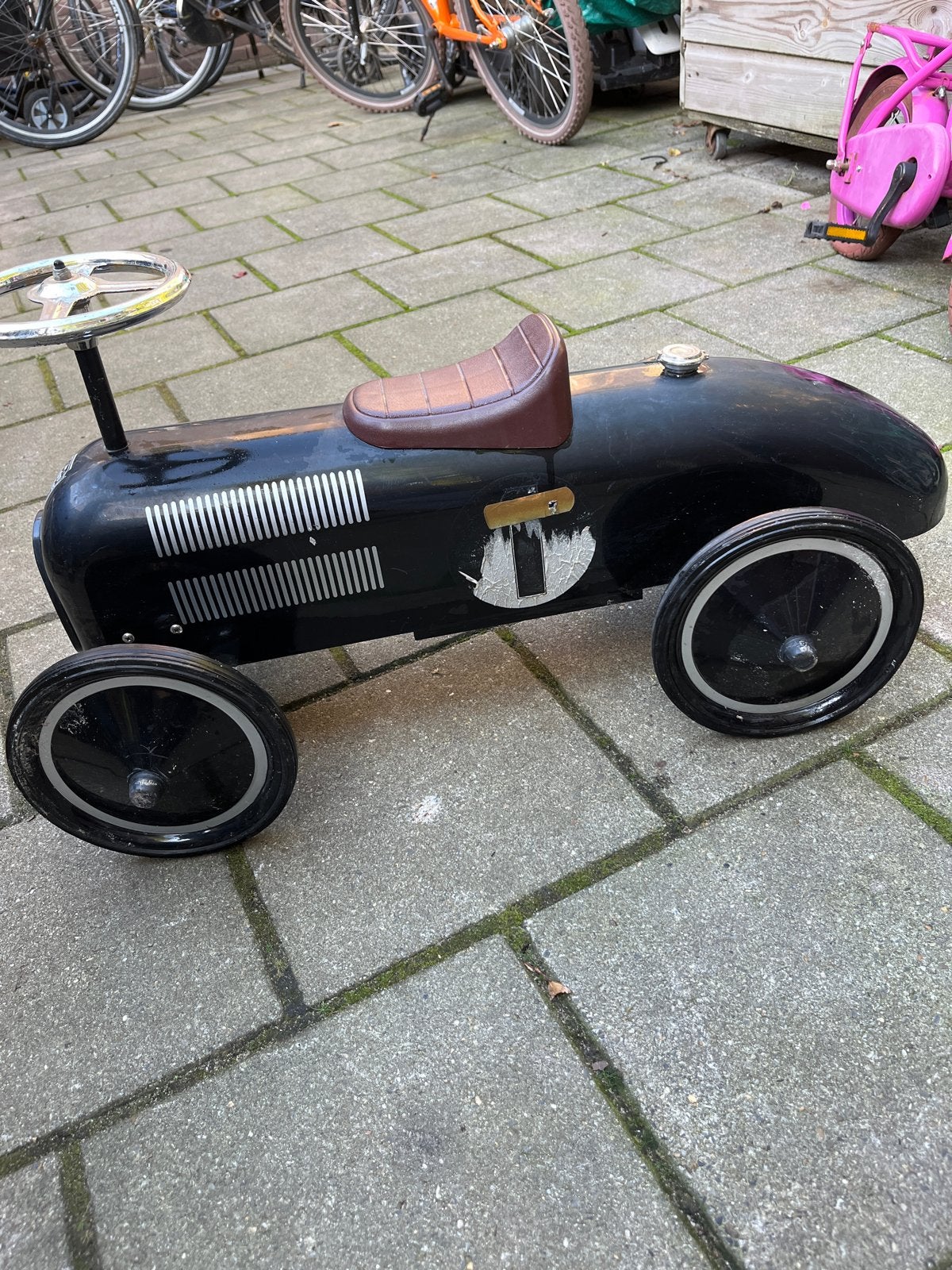 Retro Roller loopauto zwart -, Ophalen, Gebruikt