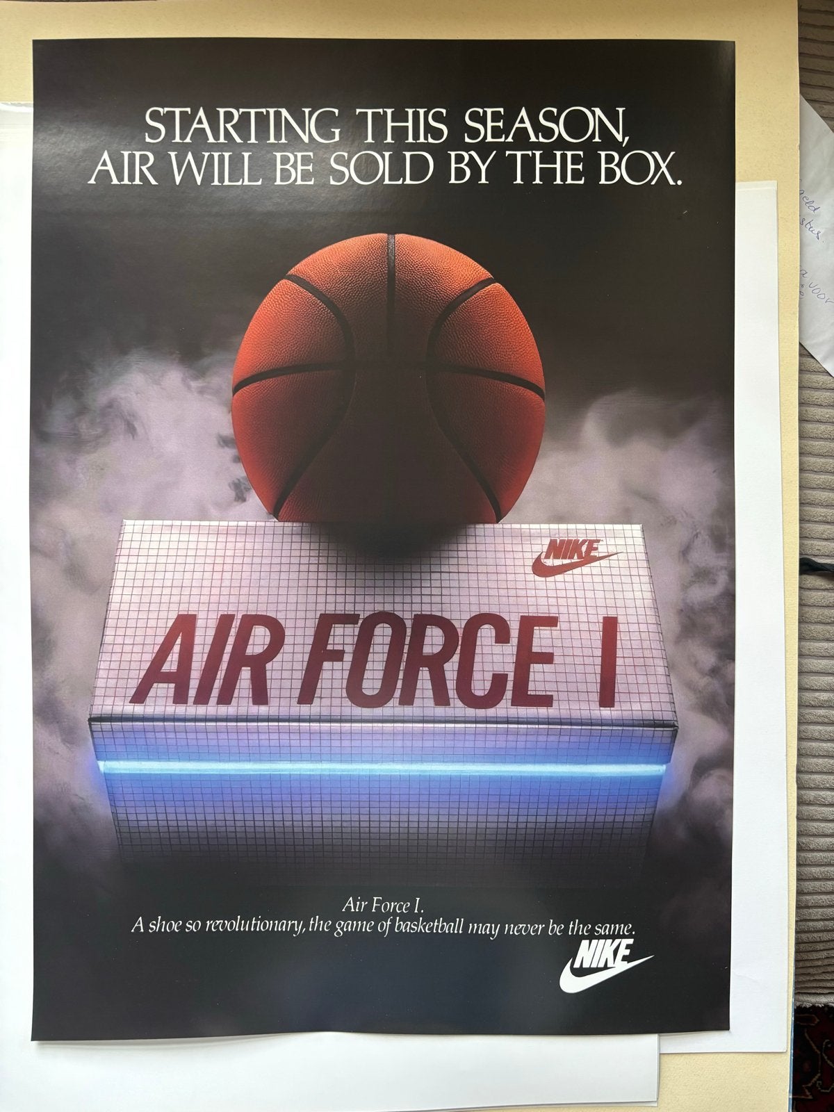 5x Vintage NIKE Posters - Air Jordan & Air Force 1, Verzamelen, Deurposter of groter, Ophalen of Verzenden, Sport, Rechthoekig Staand