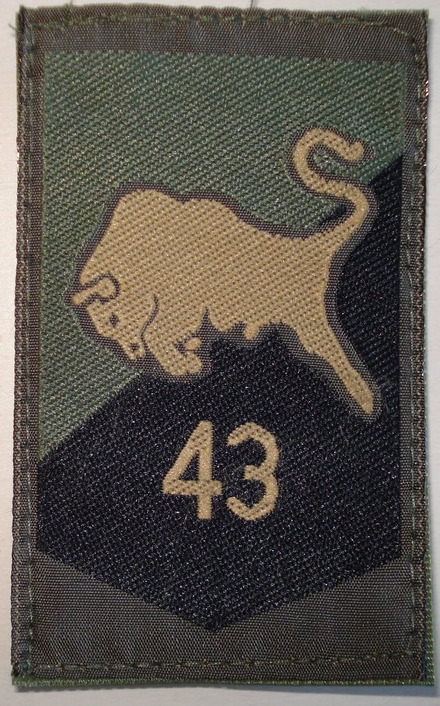 Mouwembleem 43 brigade, Verzamelen, Ophalen of Verzenden, Landmacht, Nederland, Embleem of Badge