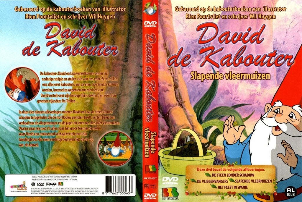 David de kabouter, slapende vleermuizen, Cd's en Dvd's, Dvd's | Kinderen en Jeugd, Alle leeftijden, Ophalen of Verzenden, Zo goed als nieuw