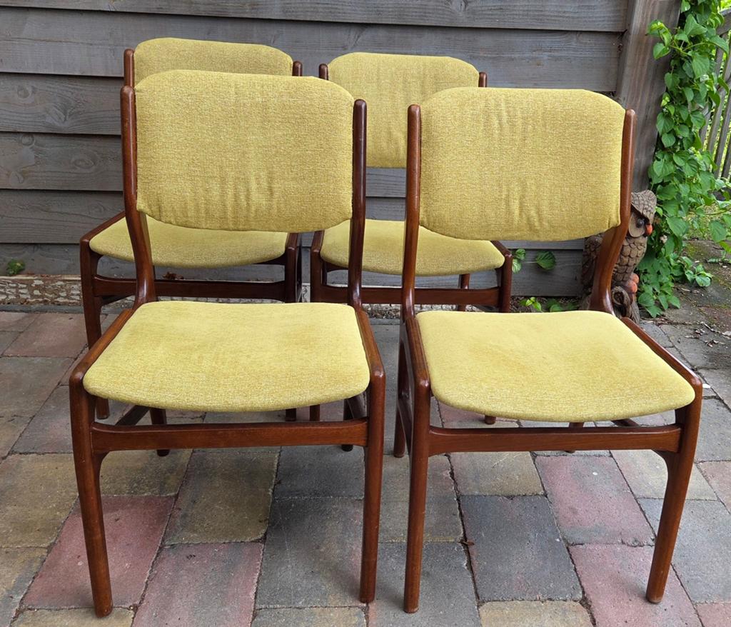 Eetkamerstoelen Deens design vintage, Ophalen